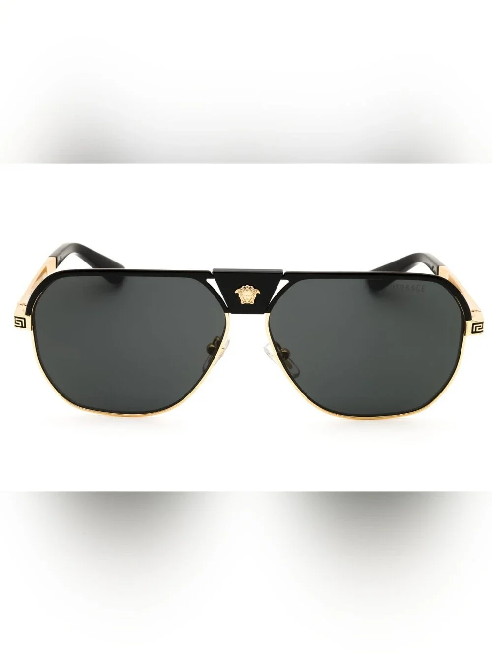 Versace 0VE2294, Black / Dark Grey, Aviator, Men's Sunglasses,    Size61X12X145